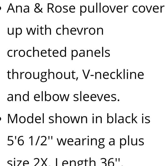 Ashley Stewart presents Ana & Rose Cotton Tunic/Cover up size 3. New. - Picture 4 of 4